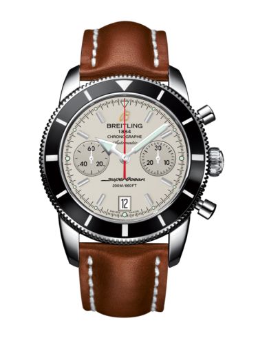 Breitling Superocean Heritage 44 Chronograph Paslanmaz Çelik / Siyah / Gümüş / Calf, referans A2337024.G753.433X