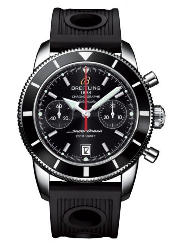 Breitling Superocean Heritage 44 Chronograph Paslanmaz Çelik / Siyah / Siyah / Kauçuk, referans A2337024.BB81.200S
