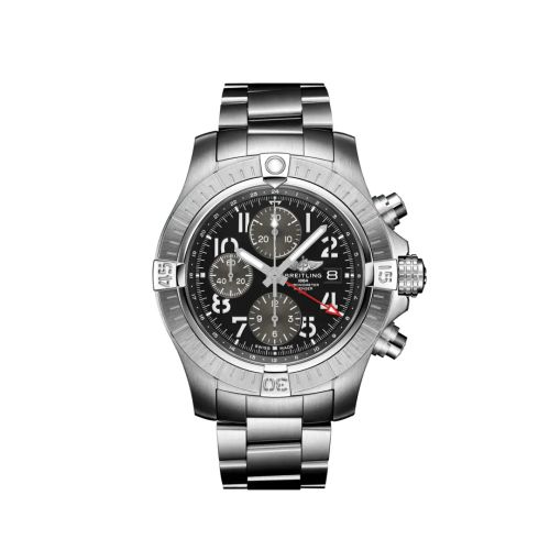 Breitling Avenger Chronograph GMT 45 Paslanmaz Çelik / Siyah / Bilezik, referans A24315101B1A1