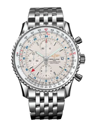 Breitling Navitimer World Stainless Steel / Silver / Bracelet 46mm, reference A2432212/G571/443A