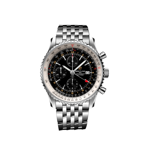 Breitling Navitimer 1 Chronograph GMT 46 Stainless Steel / Black / Bracelet, reference A24322121B2A1