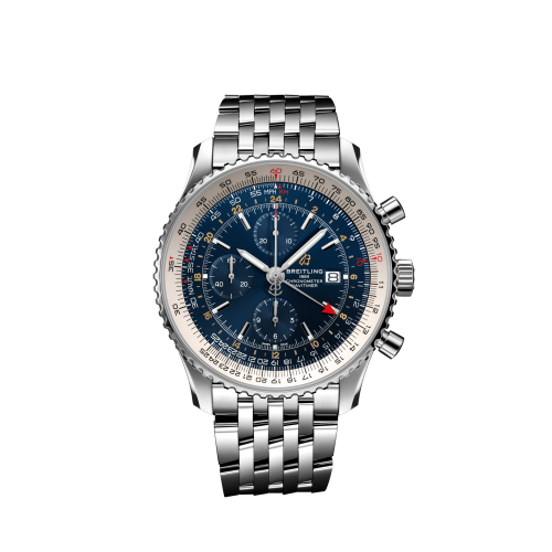 Breitling Navitimer 1 Chronograph GMT Stainless Steel / Blue / Bracelet 46mm, reference A24322121C2A1