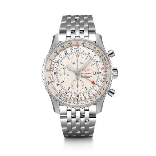 Breitling Navitimer World Stainless Steel / Silver / Bracelet 46mm, reference A24322121G1A1