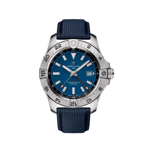 Breitling Avenger Automatic GMT 44 Paslanmaz Çelik / Mavi / Kayış, referans A32320101C1X1