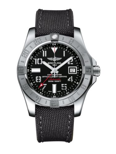 Breitling Avenger II GMT Paslanmaz Çelik / Volcano Siyah / Military / Pin 43mm, referans A3239011/BC34/109W/A20BA.1