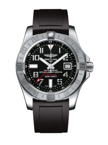 Breitling Avenger II GMT Paslanmaz Çelik / Volcano Siyah / Kauçuk 43mm, referans A3239011/BC34/131S/A20S.1