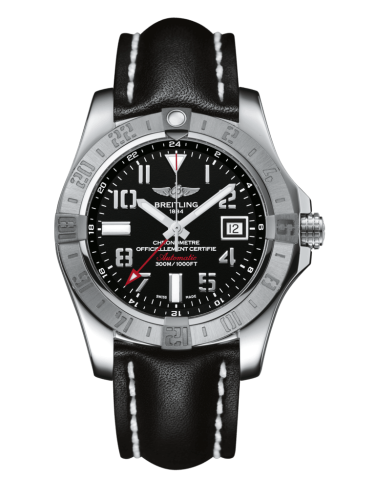 Breitling Avenger II GMT Paslanmaz Çelik / Volcano Siyah / Calf / Pin 43mm, referans A3239011/BC34/435X/A20BA.1