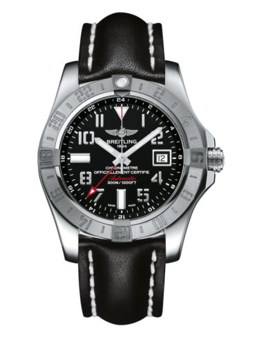 Breitling Avenger II GMT Paslanmaz Çelik / Volcano Siyah / Calf 43mm, referans A3239011.BC34.435X