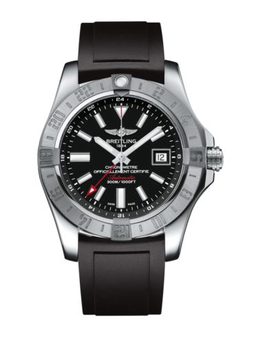 Breitling Avenger II GMT Paslanmaz Çelik / Volcano Siyah / Kauçuk 43mm, referans A3239011/BC35/131S/A20S.1