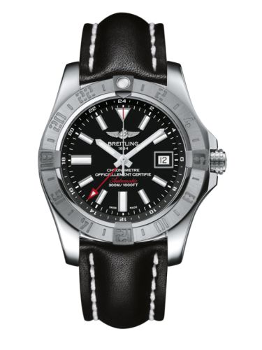 Breitling Avenger II GMT Paslanmaz Çelik / Volcano Siyah / Calf / Pin 43mm, referans A3239011/BC35/435X/A20BA.1
