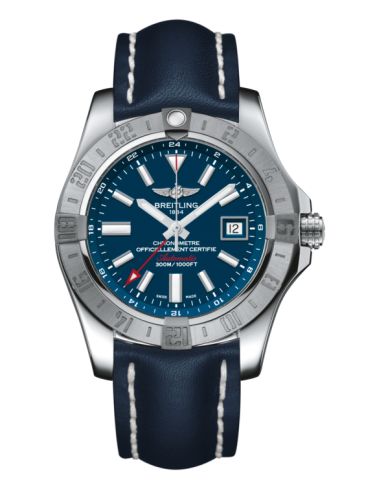 Breitling Avenger II GMT Paslanmaz Çelik / Mariner Mavi / Calf / Folding 43mm, referans A3239011/C872/112X/A20D.1