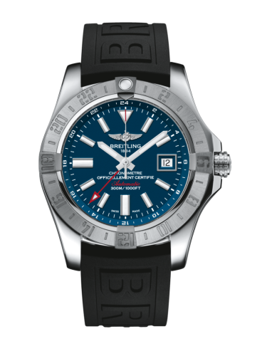 Breitling Avenger II GMT Paslanmaz Çelik / Mariner Mavi / Kauçuk / Pin 43mm, referans A3239011/C872/152S/A20S.1