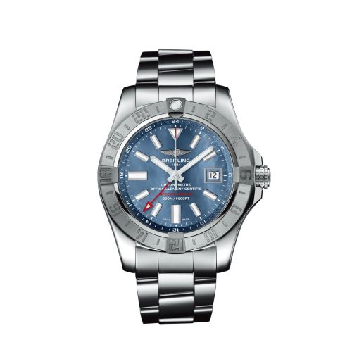 Breitling Avenger II GMT Paslanmaz Çelik / Mavi MOP / Japan Special Edition 43mm, referans A3239011/C930/170A
