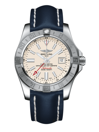 Breitling Avenger II GMT Paslanmaz Çelik / Stratus Gümüş / Calf / Pin 43mm, referans A3239011/G778/105X/A20BA.1