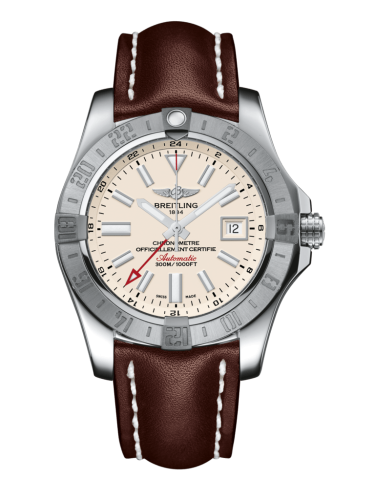Breitling Avenger II GMT Stainless Steel / Stratus Silver / Calf / Pin 43mm, reference A3239011/G778/437X/A20BA.1
