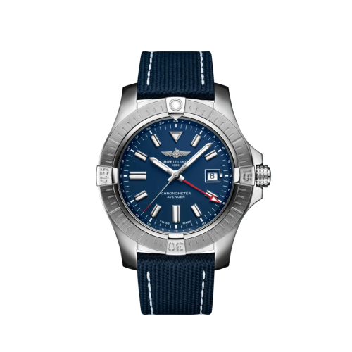 Breitling Avenger Automatic GMT 45 Stainless Steel / Blue / Military / Folding 43mm, reference A32395101C1X2