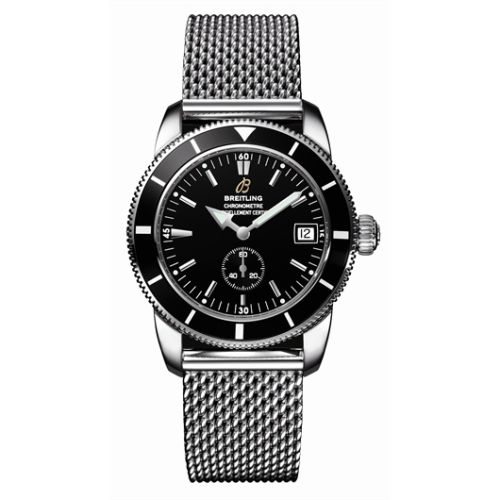 Breitling Superocean Heritage 38 Paslanmaz Çelik / Siyah / Milanese, referans A3732024.B869