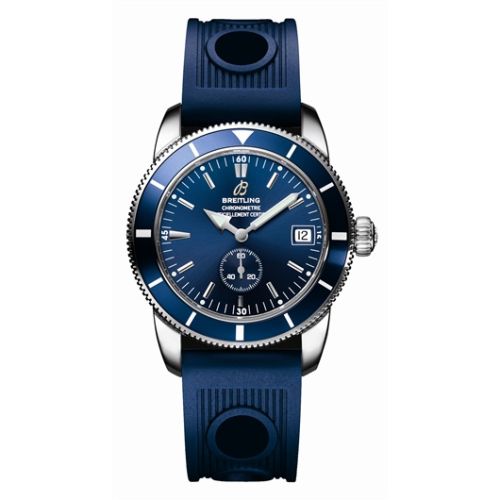 Breitling Superocean Heritage 38 Paslanmaz Çelik / Mavi / Kauçuk, referans A3732024.C735
