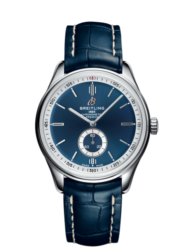 Breitling Premier Automatic 40 Paslanmaz Çelik / Mavi / Croco Mavi / Tang, referans A37340351C1P2