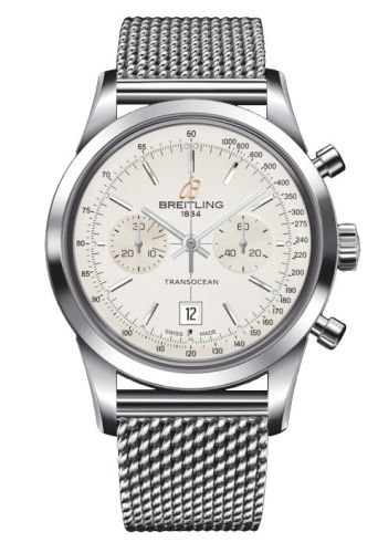 Transocean Chronograph 38 Gümüş / Milanese