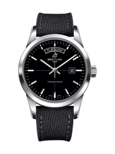 Transocean Day & Date Paslanmaz Çelik / Siyah / Military 43 mm