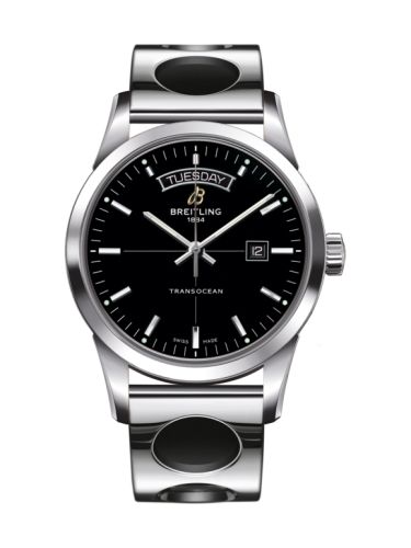 Breitling Transocean Day &amp; Date Paslanmaz Çelik / Siyah / Racer 43mm, referans A4531012/BB69/222A