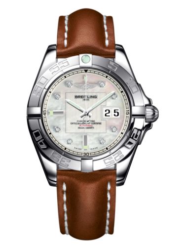 Breitling Galactic 41 Paslanmaz Çelik / Pearl Elmas / Calf, referans A49350L2.A702.425X