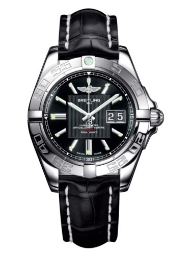 Breitling Galactic 41 Paslanmaz Çelik / Trophy Siyah / Croco, referans A49350L2.BA07.728P