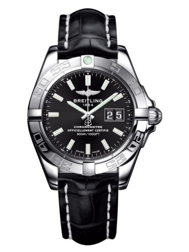 Breitling Galactic 41 Paslanmaz Çelik / Onyx Siyah / Croco, referans A49350L2.BE58.728P