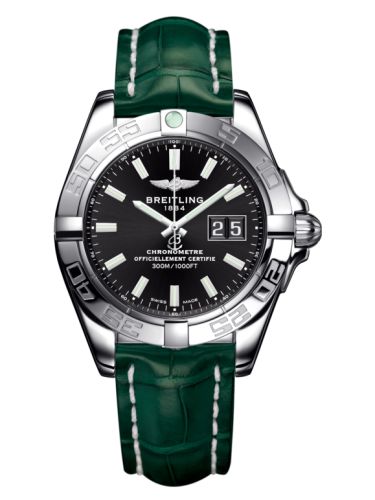 Breitling Galactic 41 Paslanmaz Çelik / Onyx Siyah / Croco, referans A49350L2.BE58.771P