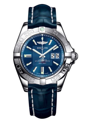 Breitling Galactic 41 Paslanmaz Çelik / Metallica Mavi / Croco, referans A49350L2.C806.718P