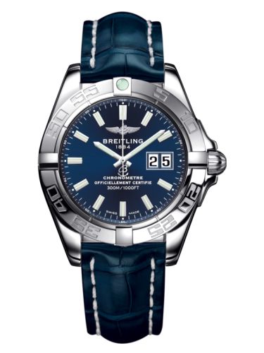 Breitling Galactic 41 Paslanmaz Çelik / Horizon Mavi / Croco, referans A49350L2.C929.718P