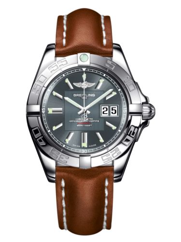 Breitling Galactic 41 Paslanmaz Çelik / Tomcat Gray / Calf, referans A49350L2.F549.425X