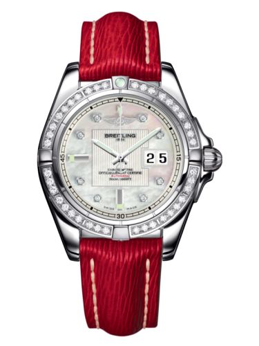 Breitling Galactic 41 Paslanmaz Çelik / Elmas / Pearl Elmas / Sahara, referans A49350LA.A702.219X