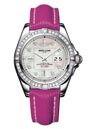 Breitling Galactic 41 Paslanmaz Çelik / Elmas / Pearl Elmas / Sahara, referans A49350LA.A702.243X