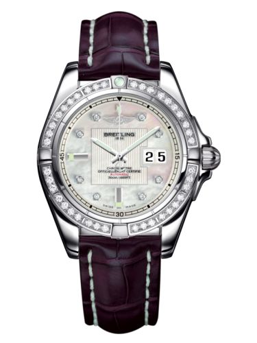 Breitling Galactic 41 Paslanmaz Çelik / Elmas / Pearl Elmas / Croco, referans A49350LA.A702.720P