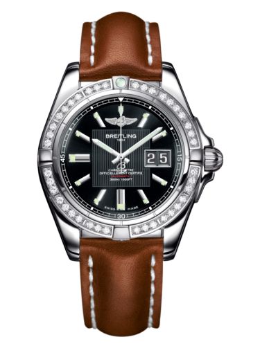 Breitling Galactic 41 Paslanmaz Çelik / Elmas / Trophy Siyah / Calf, referans A49350LA.BA07.425X