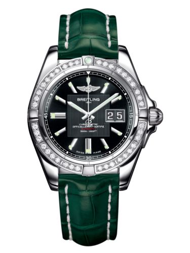 Breitling Galactic 41 Paslanmaz Çelik / Elmas / Trophy Siyah / Croco, referans A49350LA.BA07.771P