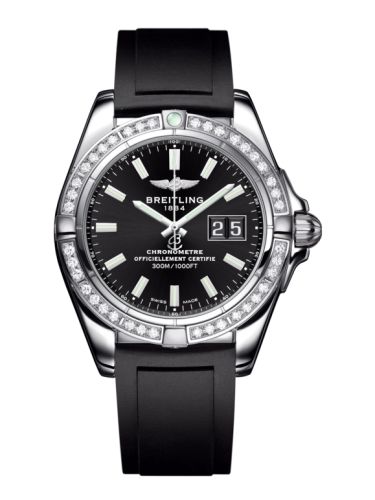 Breitling Galactic 41 Paslanmaz Çelik / Elmas / Onyx Siyah / Kauçuk, referans A49350LA.BE58.132S