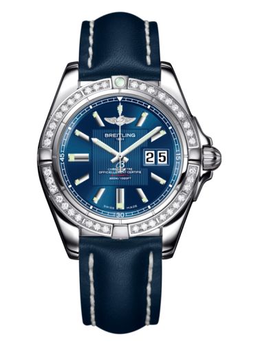 Breitling Galactic 41 Paslanmaz Çelik / Elmas / Metallica Mavi / Calf, referans A49350LA.C806.113X