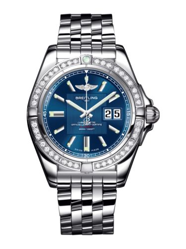 Breitling Galactic 41 Paslanmaz Çelik / Elmas / Metallica Mavi / Bilezik, referans A49350LA.C806.366A