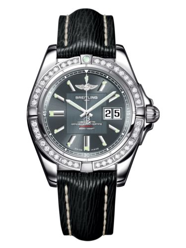 Breitling Galactic 41 Paslanmaz Çelik / Elmas / Tomcat Gray / Sahara, referans A49350LA.F549.218X