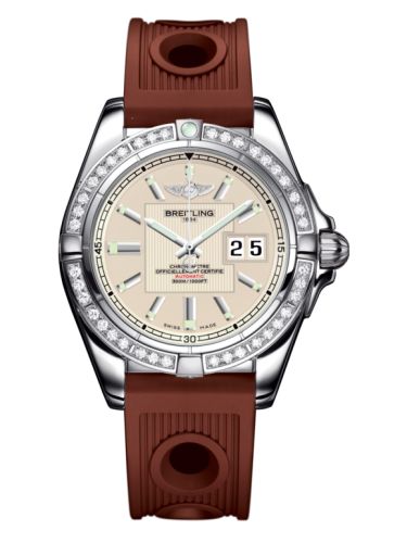 Breitling Galactic 41 Paslanmaz Çelik / Elmas / Sierra Gümüş / Kauçuk, referans A49350LA.G699.204S