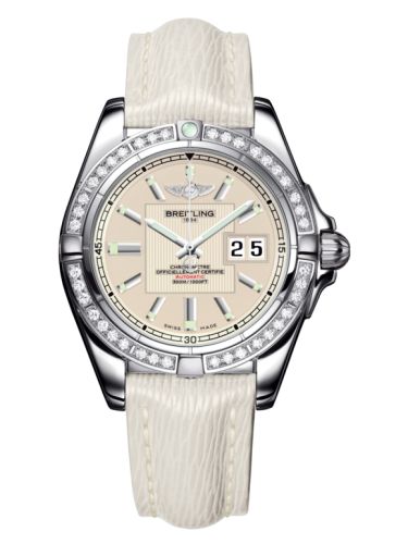 Breitling Galactic 41 Paslanmaz Çelik / Elmas / Sierra Gümüş / Sahara, referans A49350LA.G699.237X
