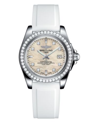 Breitling Galactic 32 Sleek Edition Paslanmaz Çelik / Elmas / Pearl Elmas / Kauçuk, referans A7133053/A801/164S/A14S.1