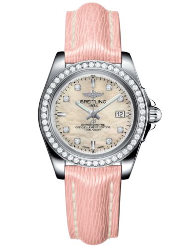 Breitling Galactic 32 Sleek Edition Paslanmaz Çelik / Elmas / Pearl Elmas / Sahara, referans A7133053/A801/238X/A14BA.1