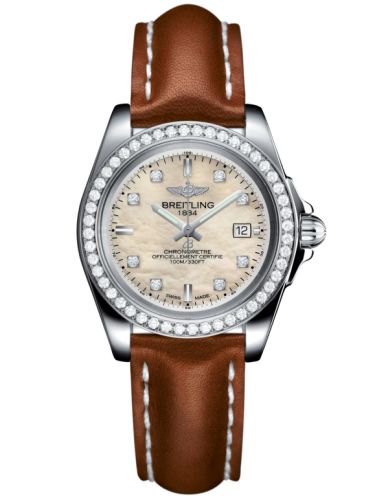 Breitling Galactic 32 Sleek Edition Paslanmaz Çelik / Elmas / Pearl Elmas / Calf, referans A7133053/A801/406X/A14BA.1