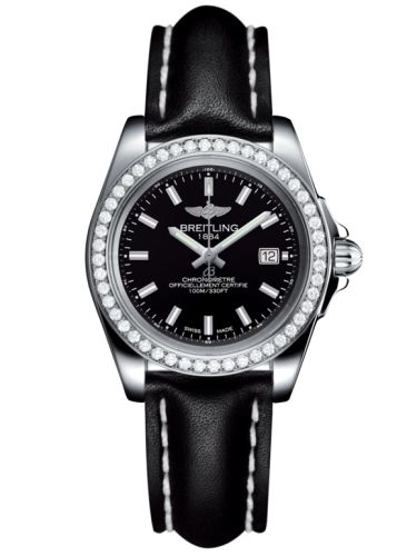 Breitling Galactic 32 Sleek Edition Paslanmaz Çelik / Elmas / Trophy Siyah / Calf, referans A7133053/BF62/408X/A14BA.1