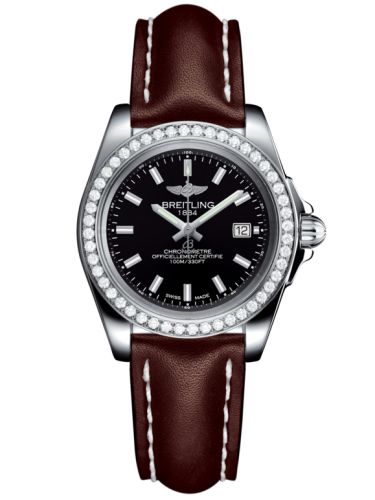 Breitling Galactic 32 Sleek Edition Paslanmaz Çelik / Elmas / Trophy Siyah / Calf, referans A7133053/BF62/410X/A14BA.1