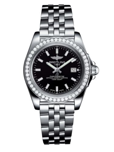 Breitling Galactic 32 Sleek Edition Paslanmaz Çelik / Elmas / Trophy Siyah / Bilezik, referans A7133053/BF62/792A